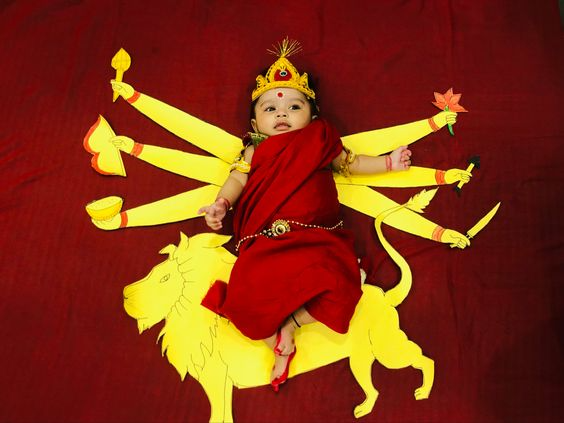 navratri baby girl photoshoot ideas