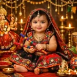 Ideas for a Navratri Baby Girl Photoshoot by ChitraGeek Studios
