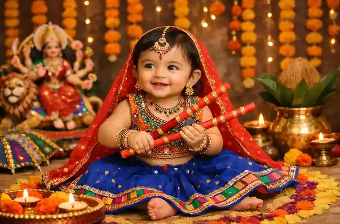 Navratri Baby Girl Photoshoot