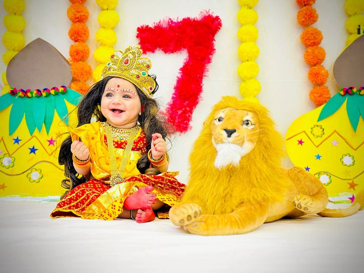 navratri baby girl photoshoot ideas