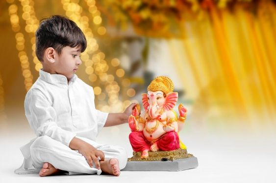 baby ganesh chaturthi photoshoot