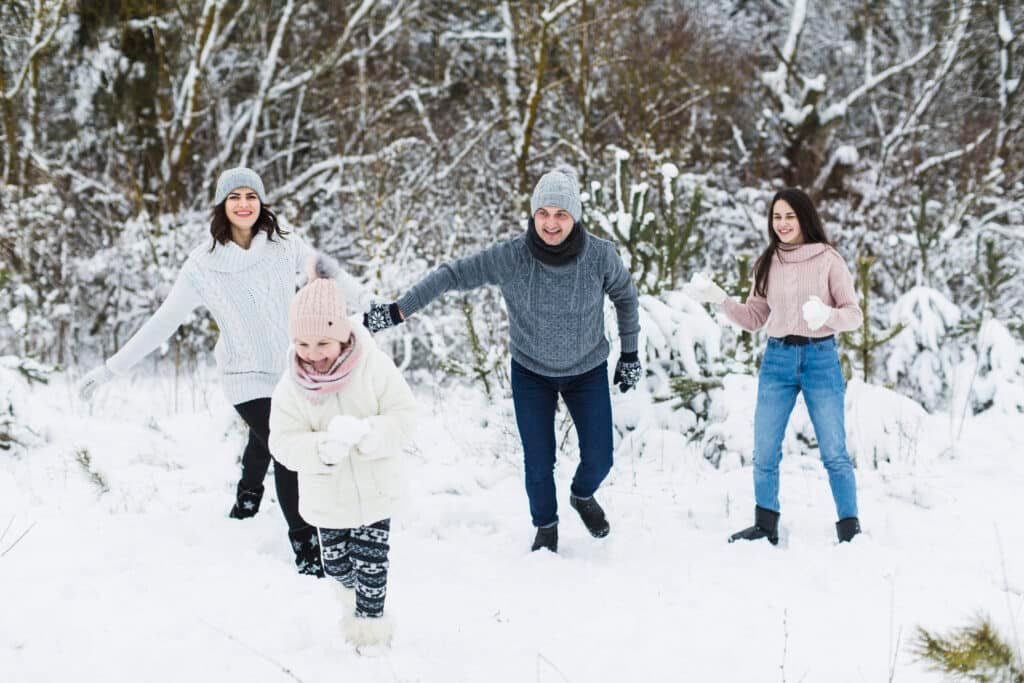 winter family photo shoot