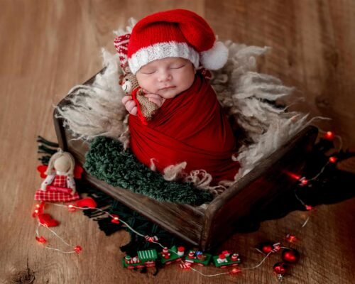 christmas photoshoot ideas for newborn