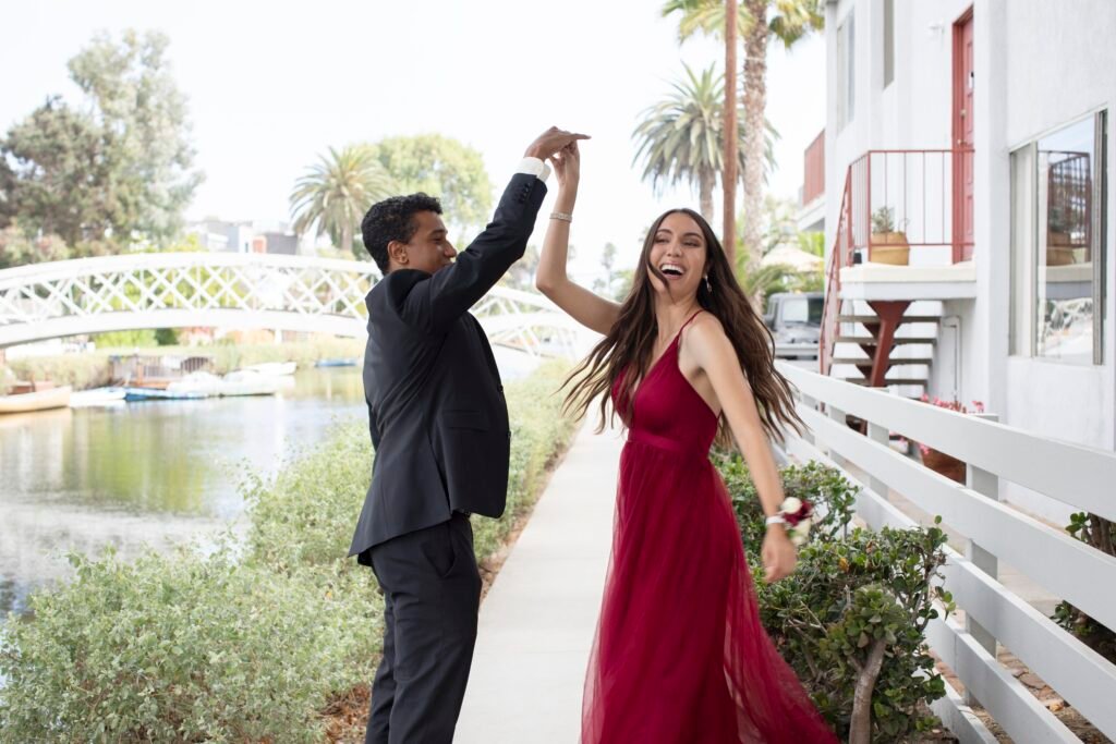 The Twirl Pose for couple pre wedding shoot