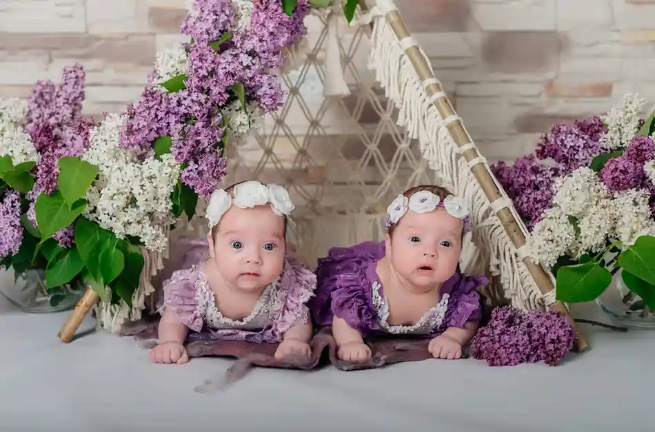 Twins Newborn Baby Photoshoot