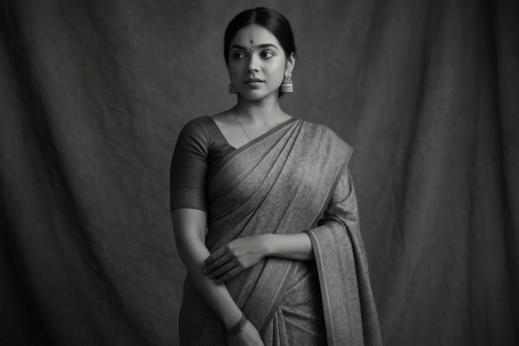 saree shoot with Monochrome Setup