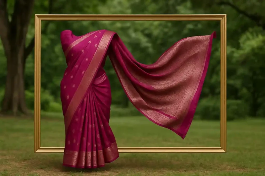The Floating Saree Frame