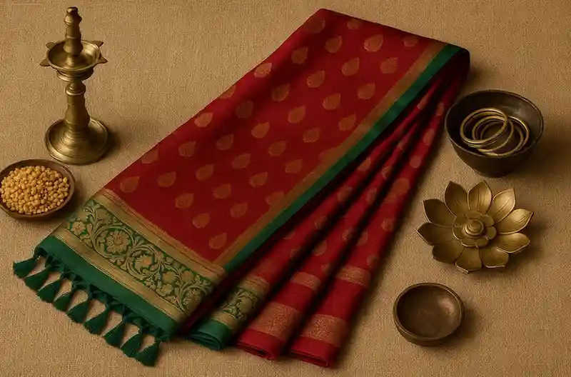 Saree shoot with props