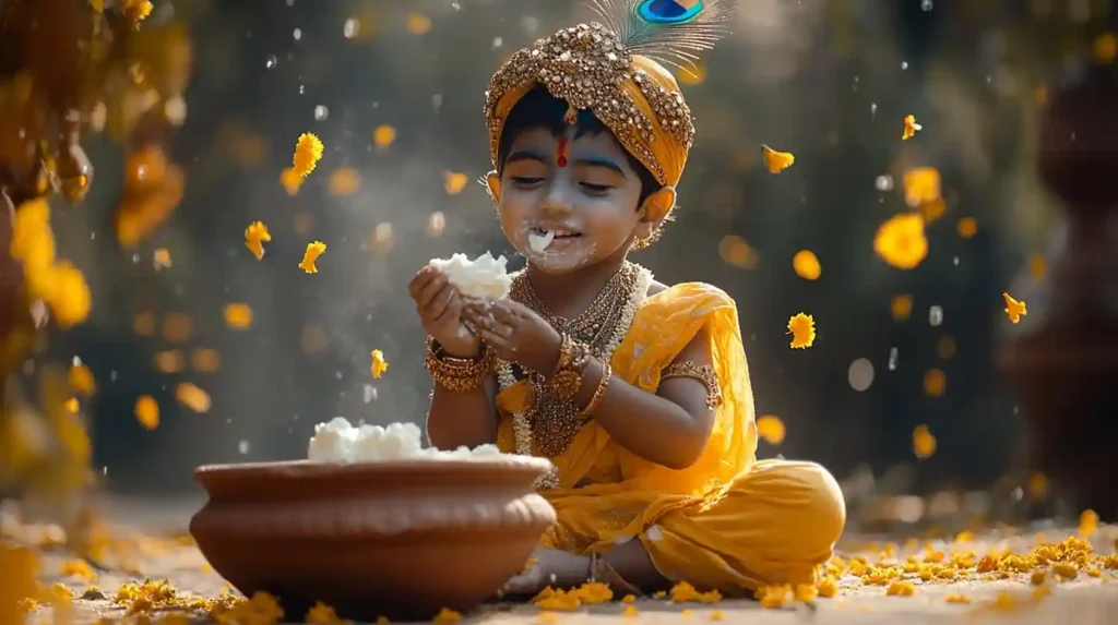 Krishna Theme Baby Photoshoot