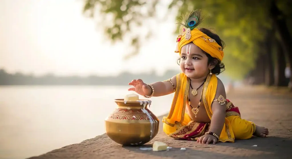 anmashtami Baby Krishna Photoshoot Ideas