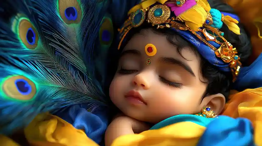 Krishna Theme Baby Photoshoot