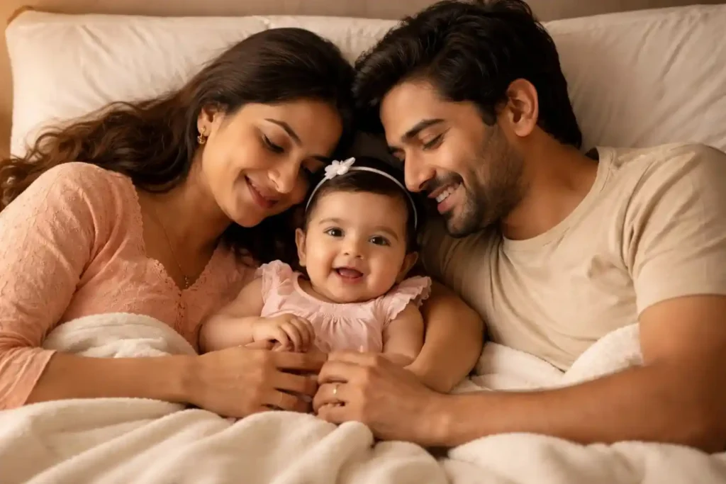 Cozy Bed Family Cuddle Photoshoot