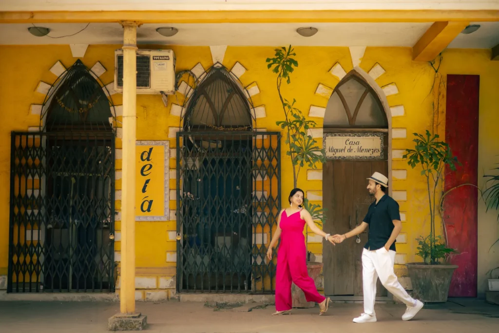 Pre-Wedding Photoshoot in Goa producing album-ready couple portraits by ChitraGeek Studios