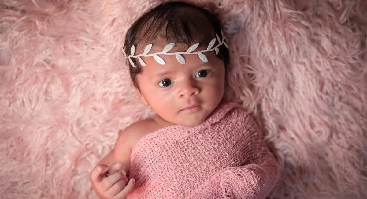 Baby photoshoot in angel dress