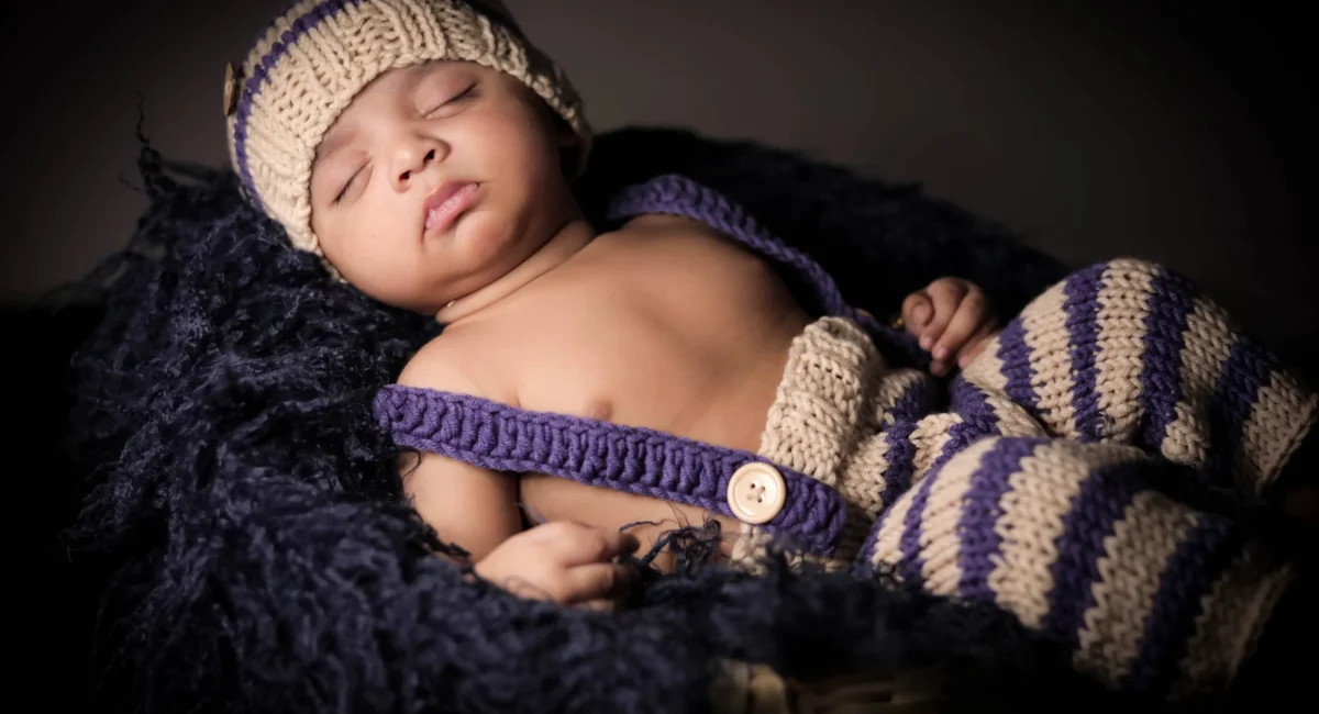 Sleeping Baby Photoshoot with props
