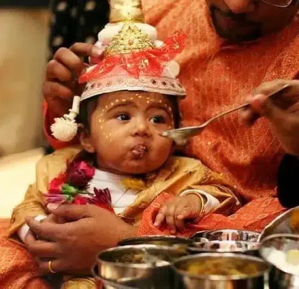 rice feeding ceremony